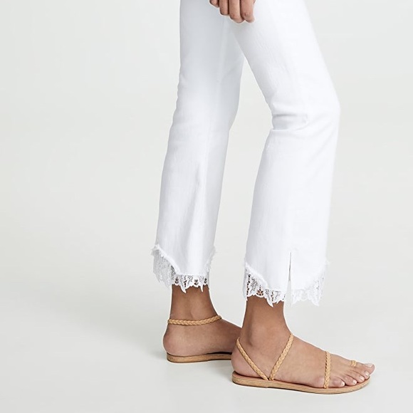 New J Brand Selena Mid Rise Crop lace white Jeans - Picture 4 of 10